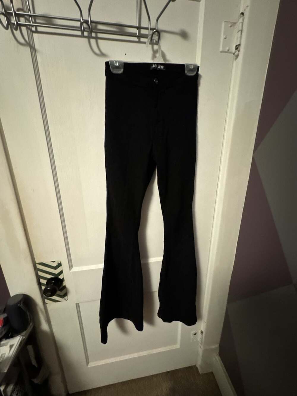 JC & JQ Black High Waisted Flare Leg Jeans